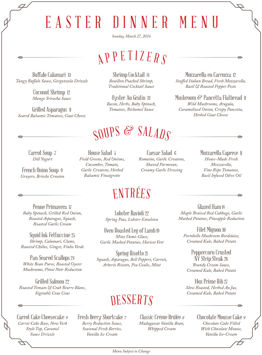 easter dinner menu 2016 shadows on the hudson easter dinner menu 2016 shadows on the hudson